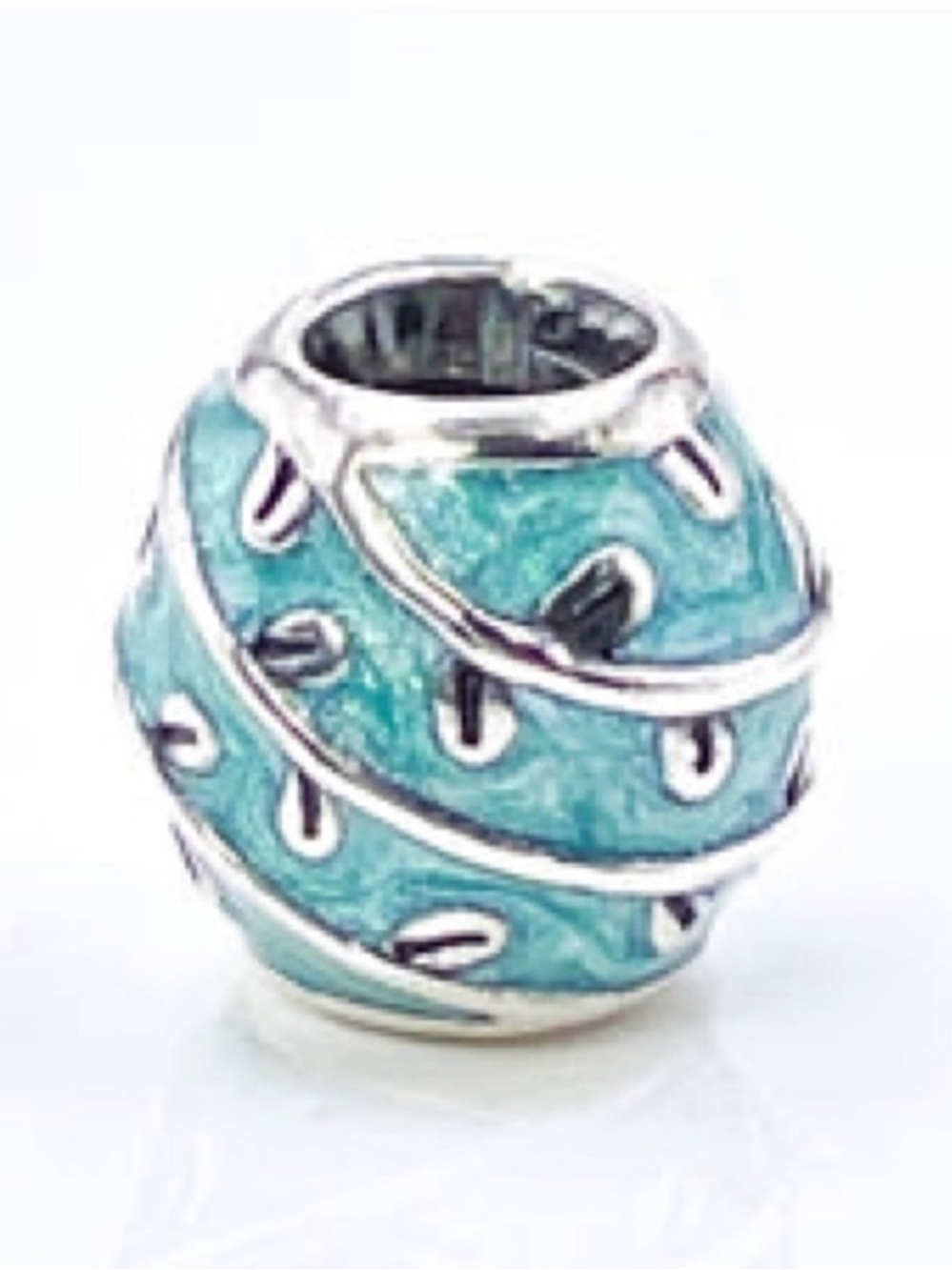 Pandora Light Blue Vines Enamel Sterling Silver Charm